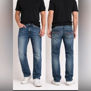 Faded Blue Straight Leg Men’s Jeans
